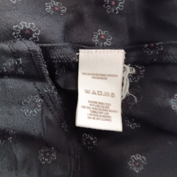 FREE PEOPLE Black Print Rayon BECK Mini Dress S - Picture 7 of 7